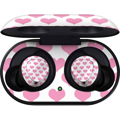 Plush Pink Hearts Galaxy Buds Skin