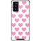 Plush Pink Hearts Galaxy Note20 5G Clear Case