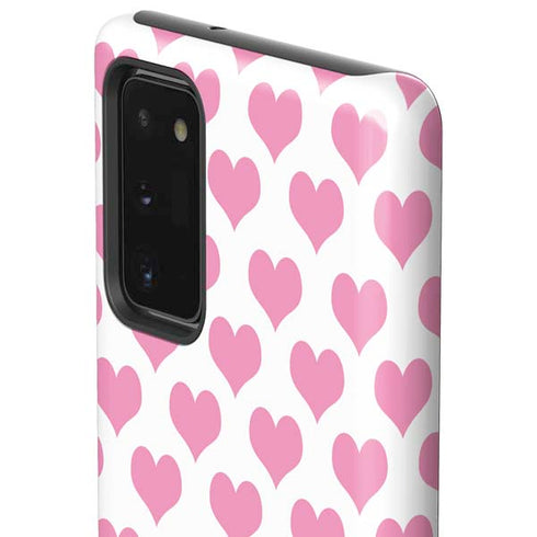 Plush Pink Hearts Galaxy Note20 5G Pro Case