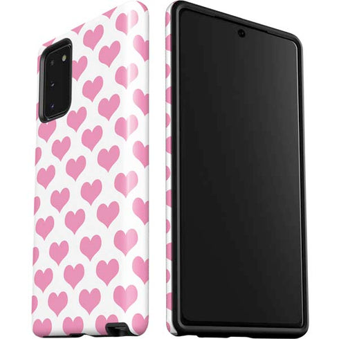 Plush Pink Hearts Galaxy Note20 5G Pro Case