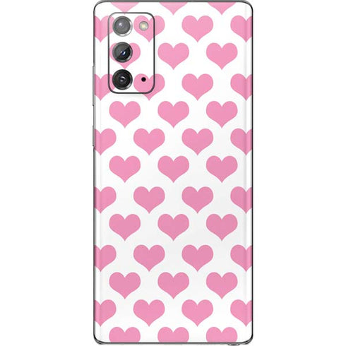 Plush Pink Hearts Galaxy Note20 5G Skin