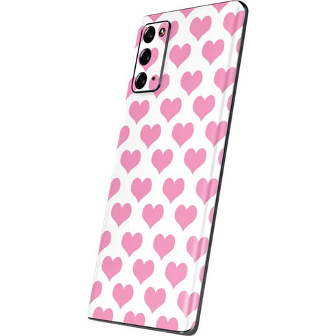 Plush Pink Hearts Galaxy Note20 5G Skin