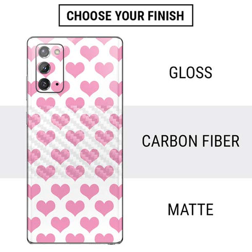 Plush Pink Hearts Galaxy Note20 5G Skin