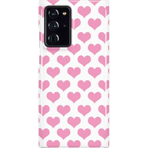 Plush Pink Hearts Galaxy Note20 Ultra 5G Lite Case