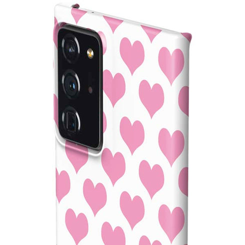 Plush Pink Hearts Galaxy Note20 Ultra 5G Lite Case