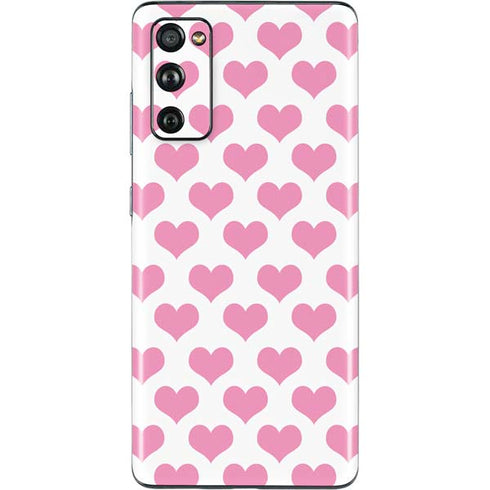 Plush Pink Hearts Galaxy S20 Fan Edition Skin