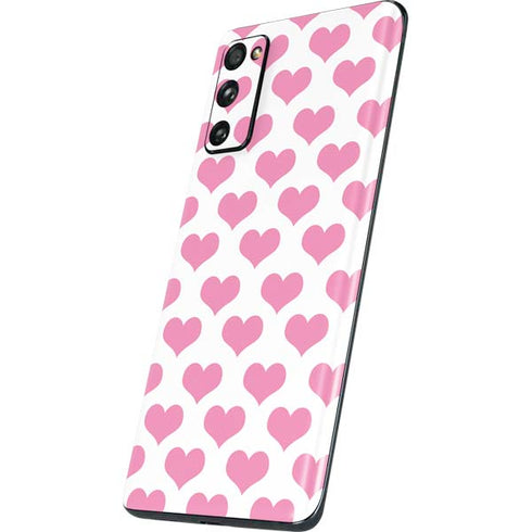 Plush Pink Hearts Galaxy S20 Fan Edition Skin