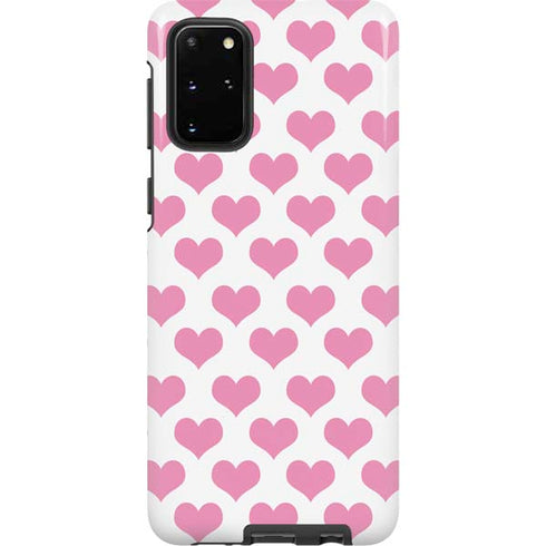 Plush Pink Hearts Galaxy S20 Plus Pro Case