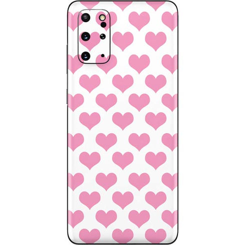 Plush Pink Hearts Galaxy S20 Plus Skin