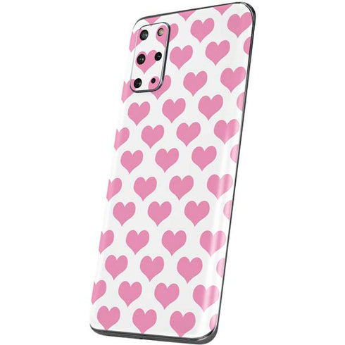 Plush Pink Hearts Galaxy S20 Plus Skin
