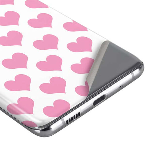 Plush Pink Hearts Galaxy S20 Plus Skin