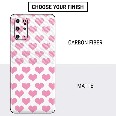 Plush Pink Hearts Galaxy S20 Plus Skin