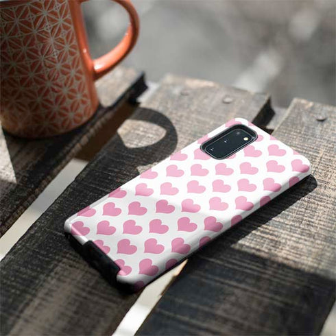Plush Pink Hearts Galaxy S20 Pro Case