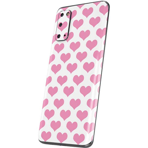 Plush Pink Hearts Galaxy S20 Skin