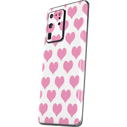Plush Pink Hearts Galaxy S20 Ultra 5G Skin
