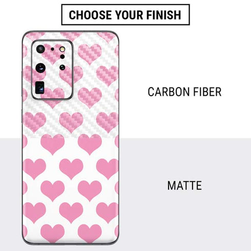 Plush Pink Hearts Galaxy S20 Ultra 5G Skin