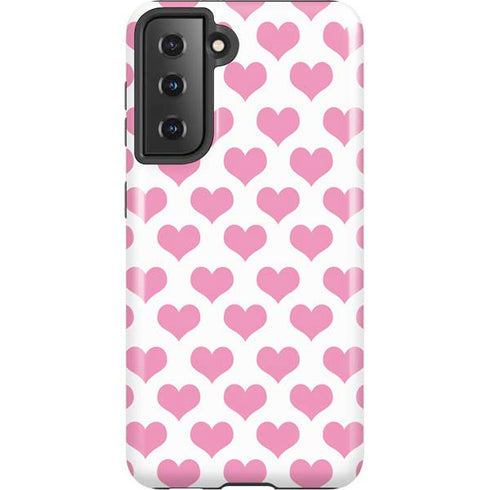 Plush Pink Hearts Galaxy S21 5G Pro Case