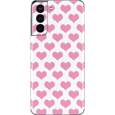 Plush Pink Hearts Galaxy S21 5G Skin