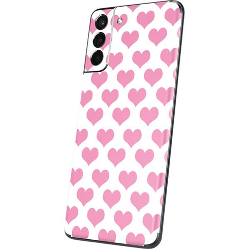 Plush Pink Hearts Galaxy S21 5G Skin