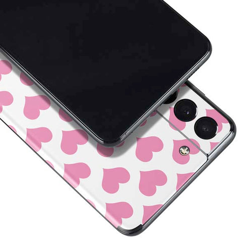 Plush Pink Hearts Galaxy S21 5G Skin