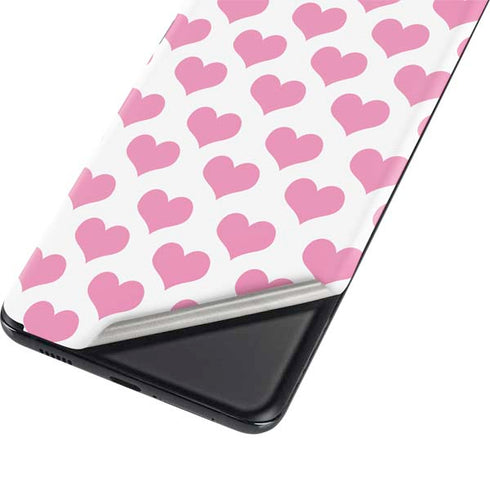 Plush Pink Hearts Galaxy S21 5G Skin