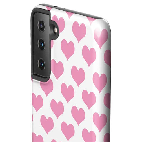 Plush Pink Hearts Galaxy S21 Plus 5G Pro Case