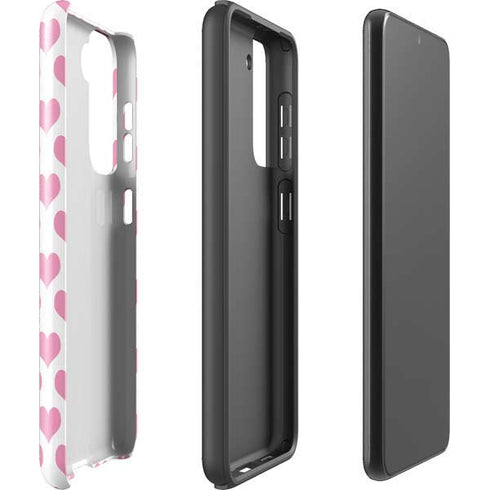 Plush Pink Hearts Galaxy S21 Plus 5G Pro Case