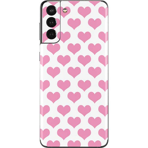Plush Pink Hearts Galaxy S21 Plus 5G Skin