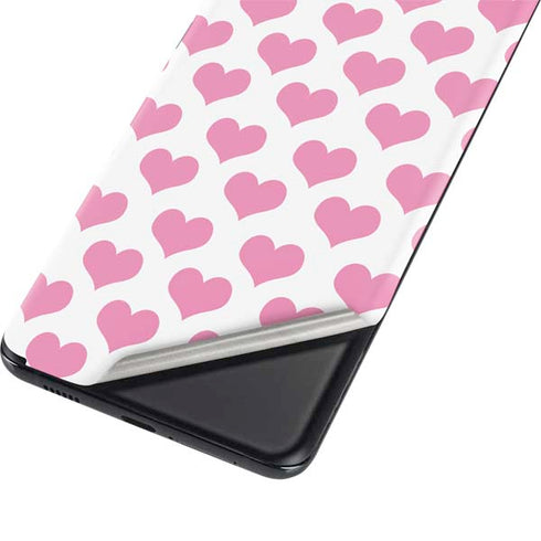 Plush Pink Hearts Galaxy S21 Plus 5G Skin