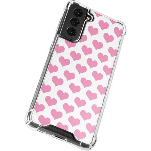 Plush Pink Hearts Galaxy S22 Plus Clear Case