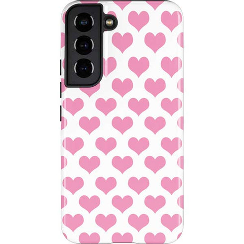 Plush Pink Hearts Galaxy S22 Pro Case