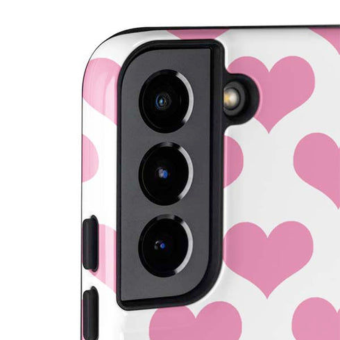 Plush Pink Hearts Galaxy S22 Pro Case
