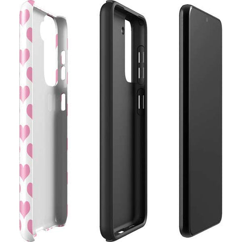 Plush Pink Hearts Galaxy S22 Pro Case