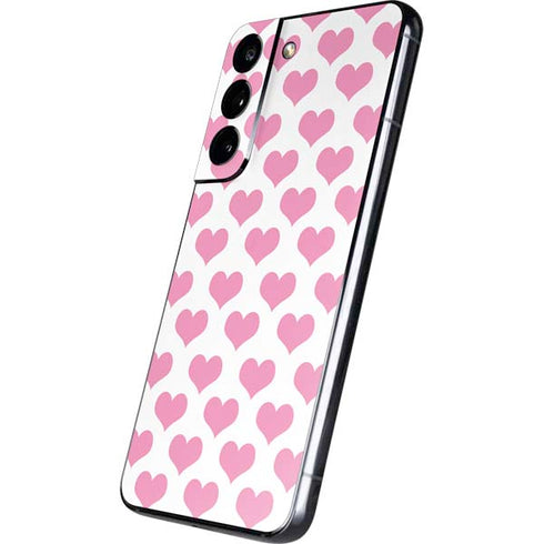 Plush Pink Hearts Galaxy S22 Skin