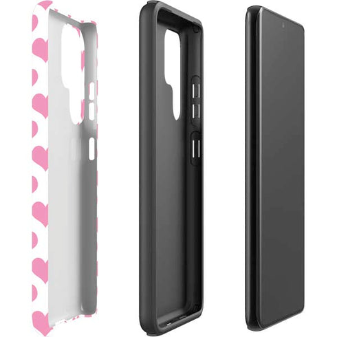Plush Pink Hearts Galaxy S22 Ultra Pro Case