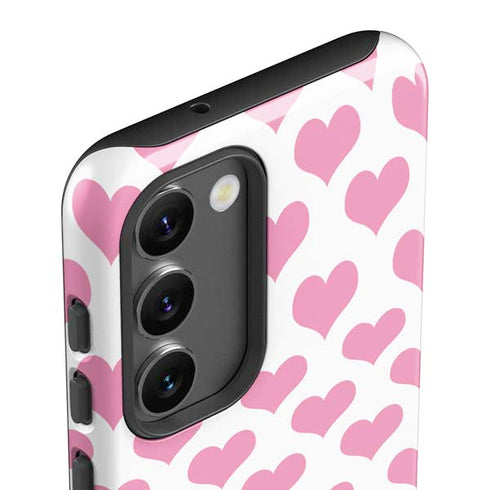Plush Pink Hearts Galaxy S23 Plus Pro Case