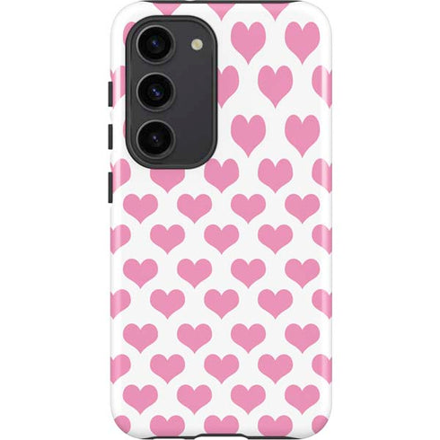 Plush Pink Hearts Galaxy S23 Pro Case