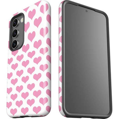 Plush Pink Hearts Galaxy S23 Pro Case