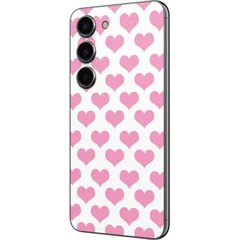 Plush Pink Hearts Galaxy S23 Skin