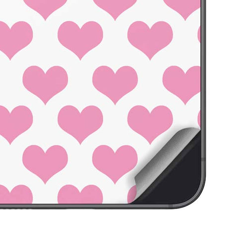 Plush Pink Hearts Galaxy S23 Skin