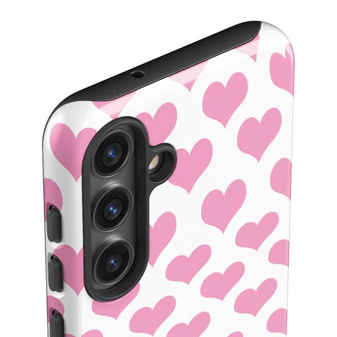 Plush Pink Hearts Galaxy S24 Plus Impact Case