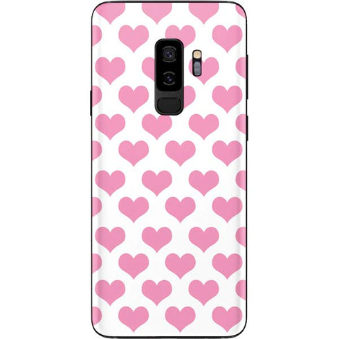 Plush Pink Hearts Galaxy S9 Plus Skin