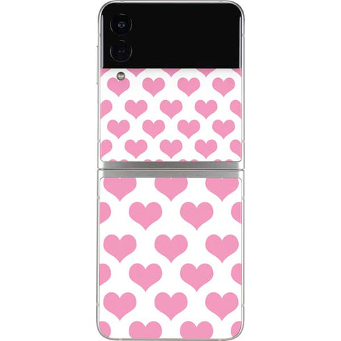 Plush Pink Hearts Galaxy Z Flip3 5G Skin