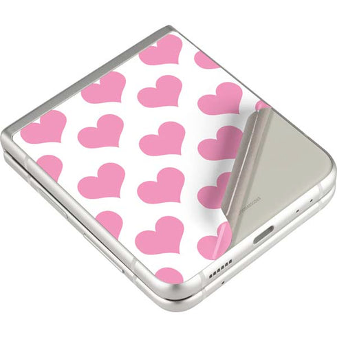 Plush Pink Hearts Galaxy Z Flip3 5G Skin