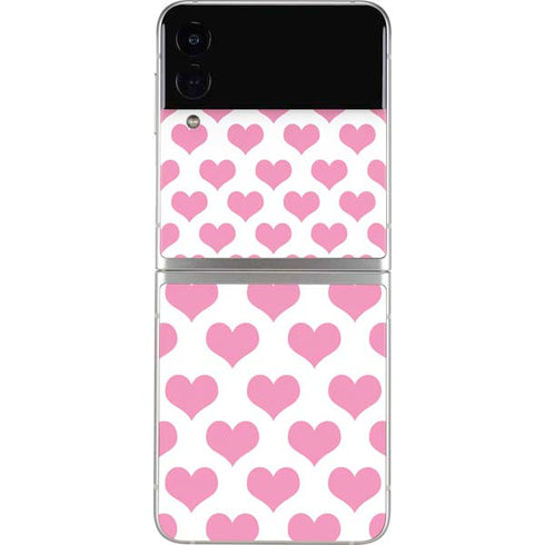 Plush Pink Hearts Galaxy Z Flip4 5G Skin