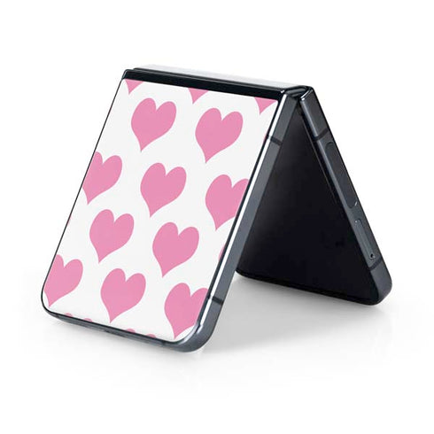 Plush Pink Hearts Galaxy Z Flip5 5G Skin