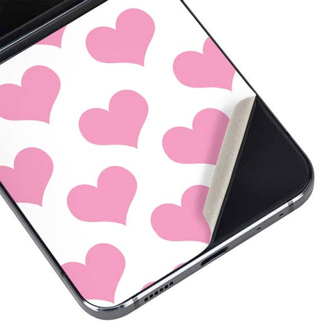 Plush Pink Hearts Galaxy Z Flip5 5G Skin