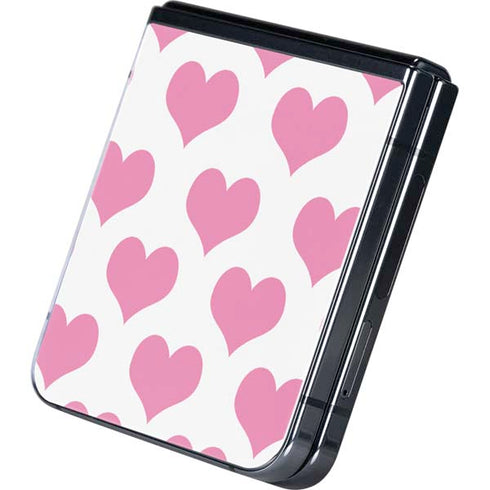 Plush Pink Hearts Galaxy Z Flip5 5G Skin