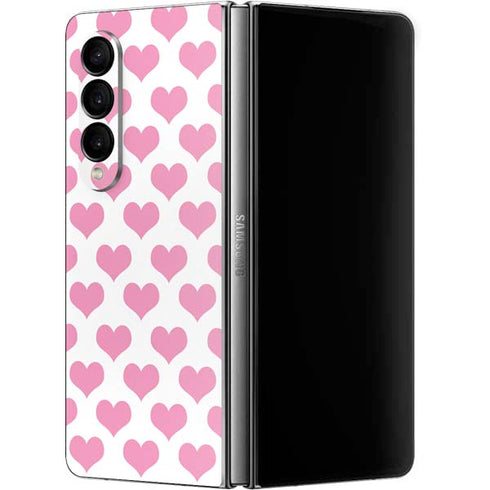 Plush Pink Hearts Galaxy Z Fold4 5G Skin