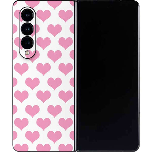 Plush Pink Hearts Galaxy Z Fold4 5G Skin